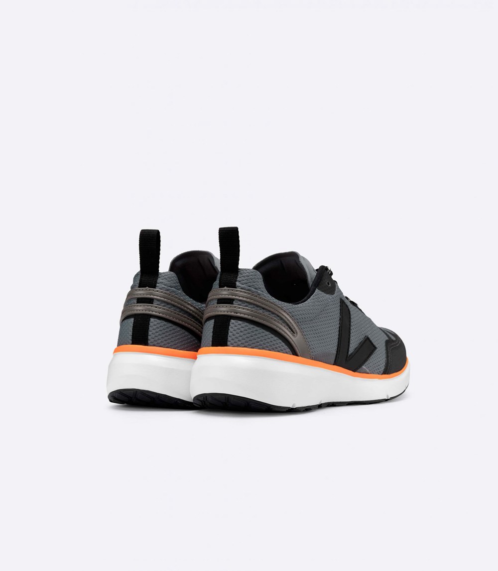 Veja Sneakers Womens - Condor 2 Alveomesh - Black/Grey/Orange - 6590WLSGZ